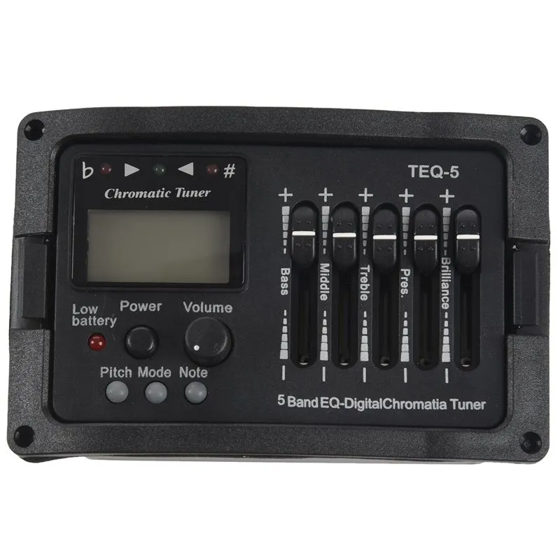 Equalizer Preamp Per Chitarra Acustica Alomejor - 5 Bande EQ, Tuner LCD, Pickup Piezo - Foto 7