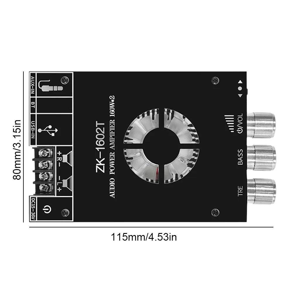 ZK-1602T Bluetooth Stereo Amplifier Module: Guide