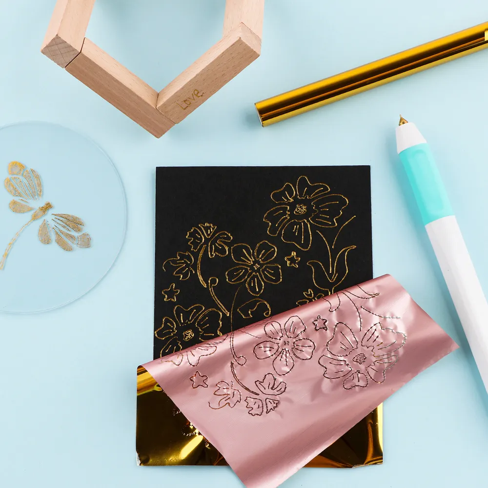 Heat Erasable Pen USB Hot Foil Pen Kit With Gold Foil Sheets For