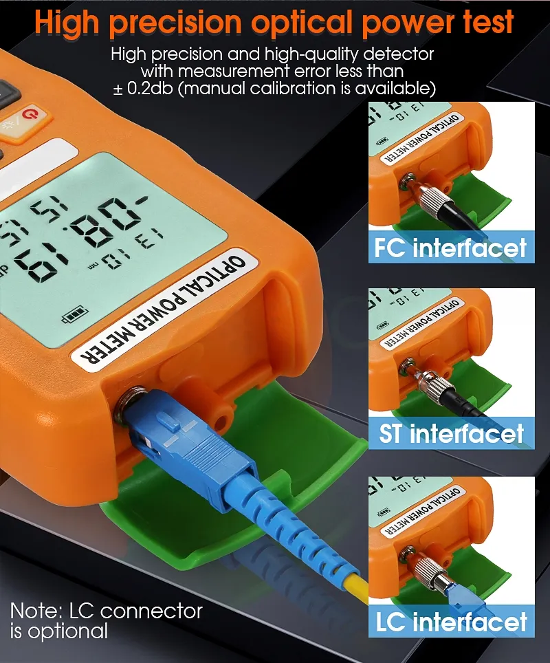 Universal Interface Mini power optical meter with OPM Fiber Cable ...