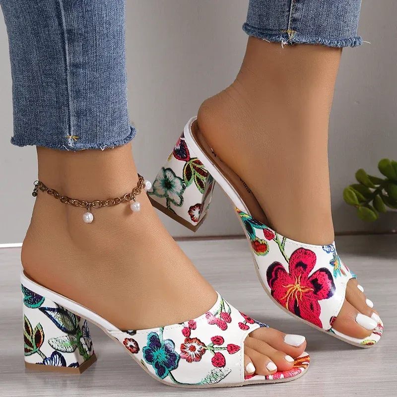 Chunky Heels For Women, Large Size Shoes For Women, Open Toe