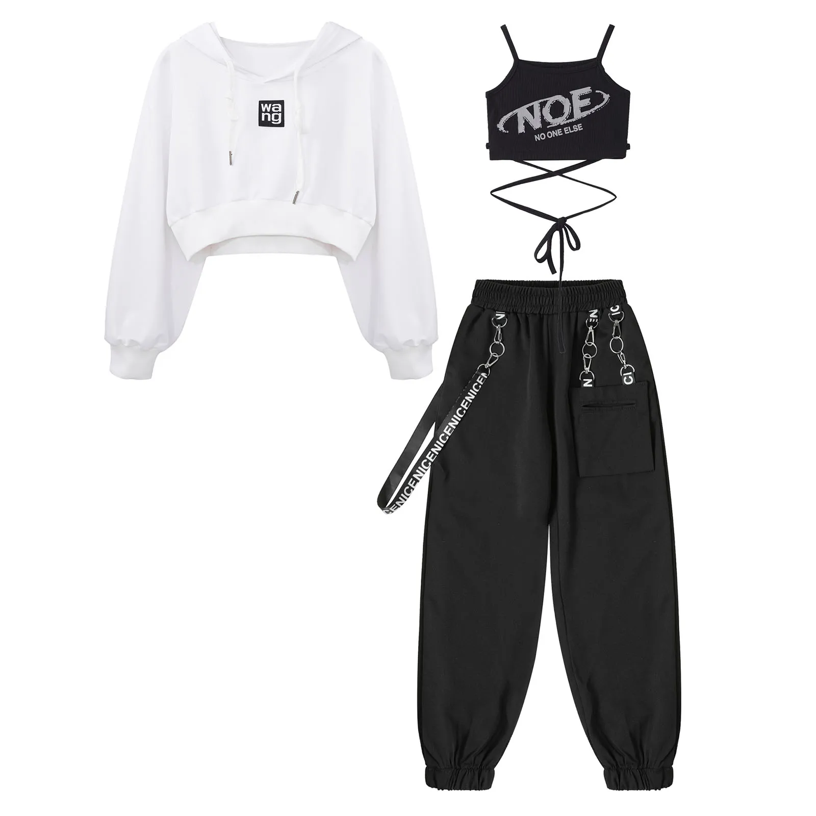 Hip-Hop Jazz Dance funeral outfit women for Girls with Print