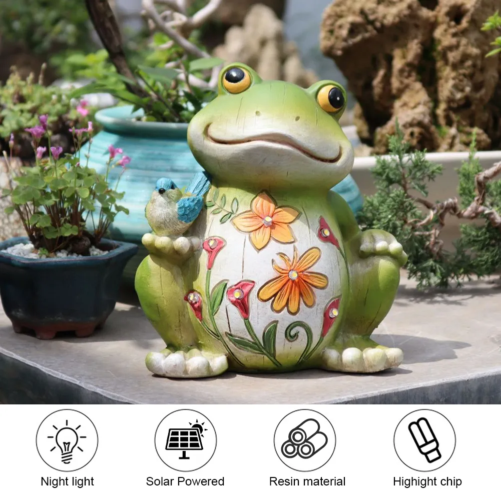 Solar powered frog garden lights cheap