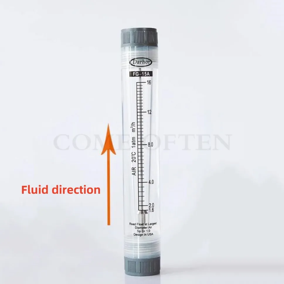 DFG 15/20/25/50 Tubular Plexiglass Rotor Liquid Water Flowmeter With 4 ...