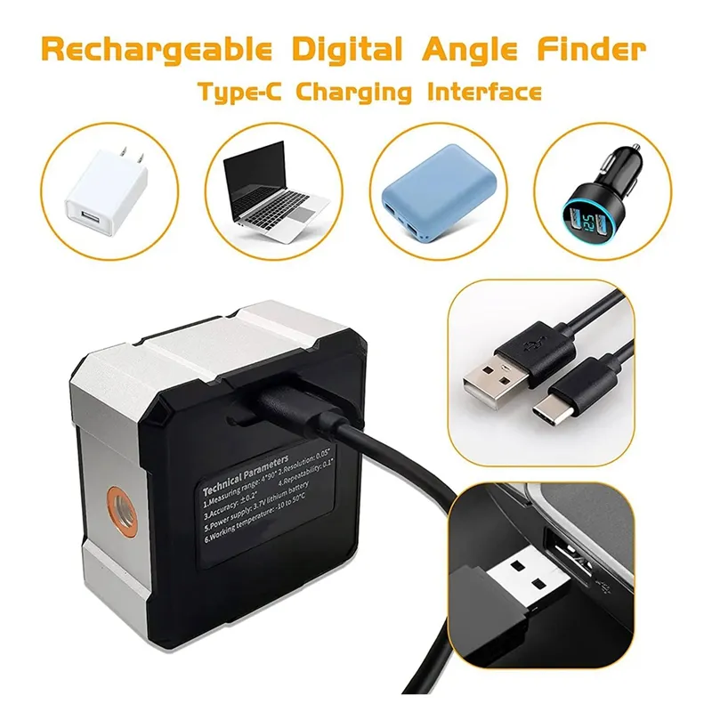 Niveau Numérique Magnétique - Inclinomètre Digital Précision +/-0.1° - Pour Bricolage, Construction - Neuf