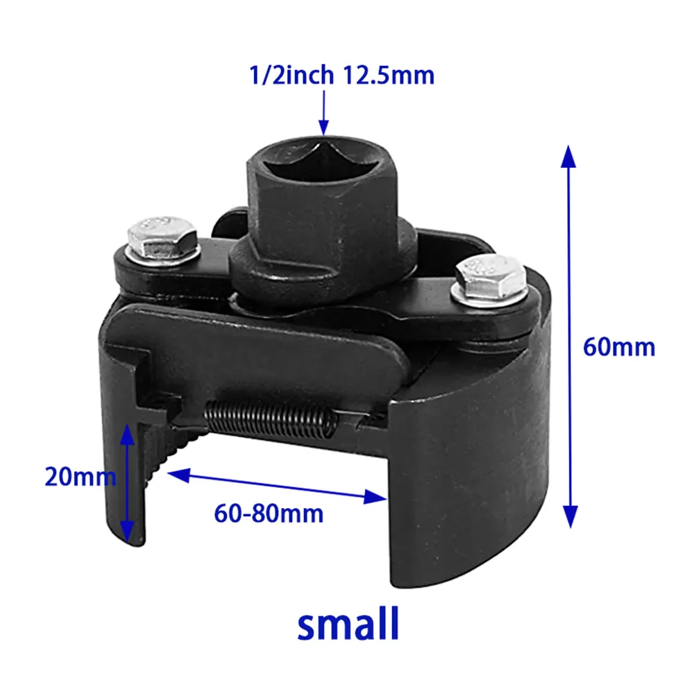Adjustable 2-Jaw Oil Filter Wrench - 60mm To 80mm Range, 1/2" Drive - View #9