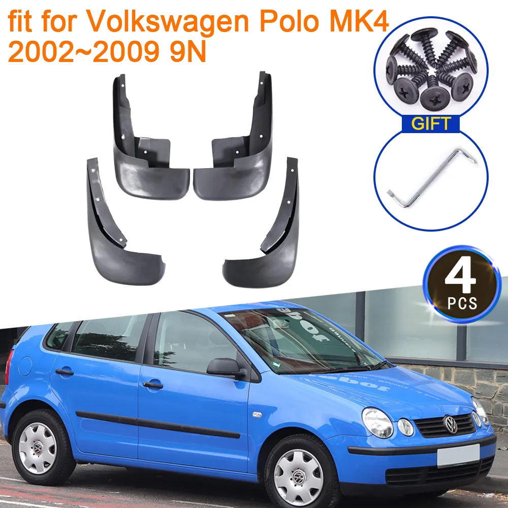 For Volkswagen VW Polo Mk4 2002 2003 2004 2005 2006 2007 2008 2009 9N Mud Flaps Splash Guards Flap Mudguards Fender Accessories
