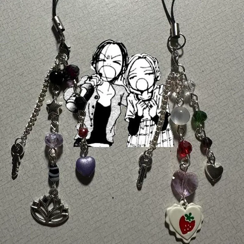 Matching nana phone charm key chains metal zinc alloy for women