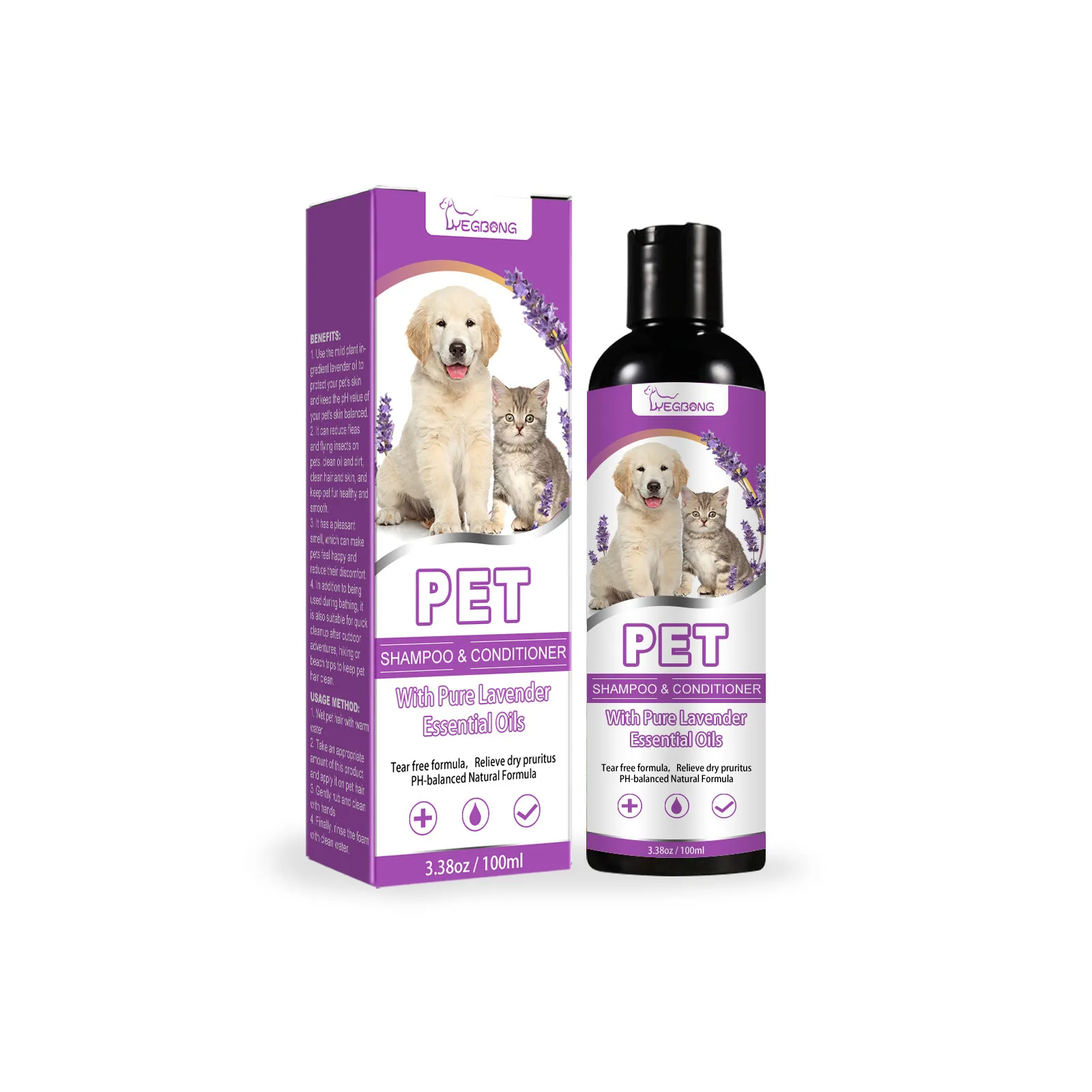 DHgate Gentle Kitten Pet Shampoo for Softer Hair Itch Relief and Mite Removal Moisturizing Dog Cat Body Wash Pet Supplies