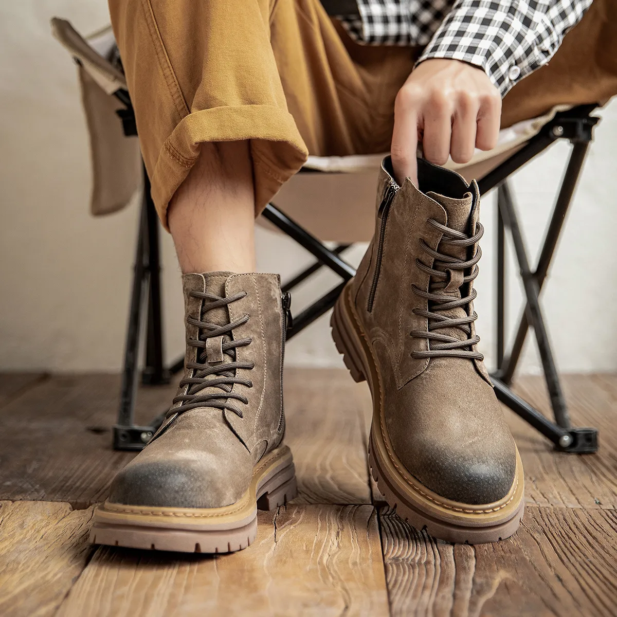 DHgate.com:Mens Genuine Leather Chelsea Boots - Ankle