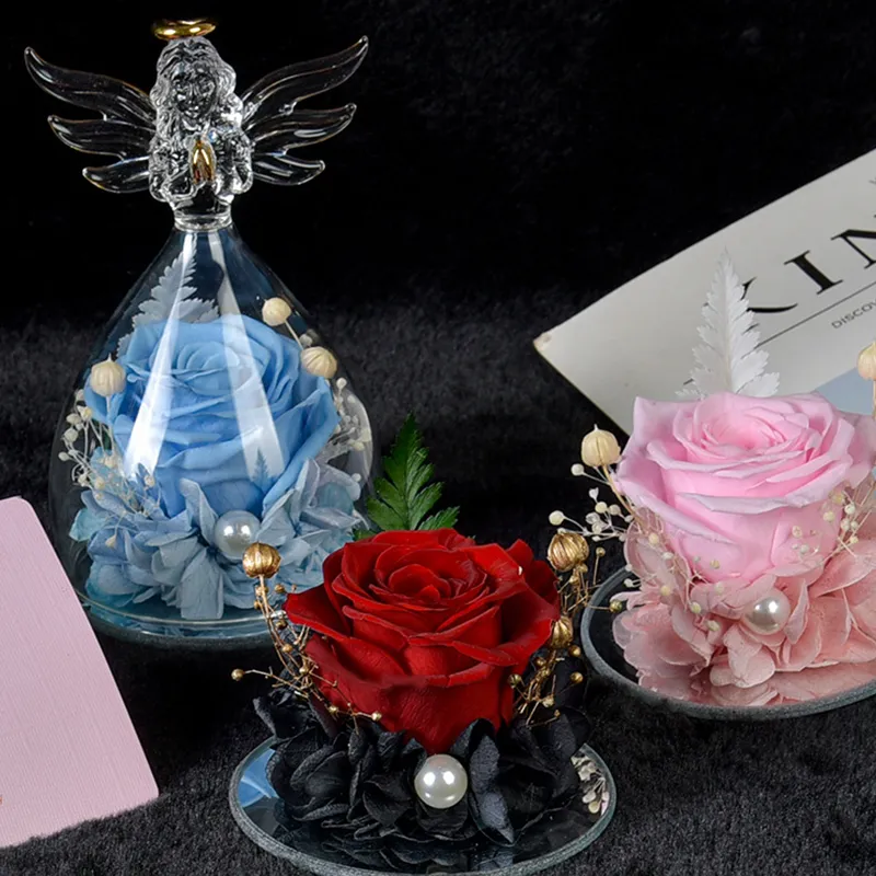 Beferr Preserved Real Rose With Necklace Gift Set – Eternal Roses Forever Flowers For Women, Mom, Wife - View #6