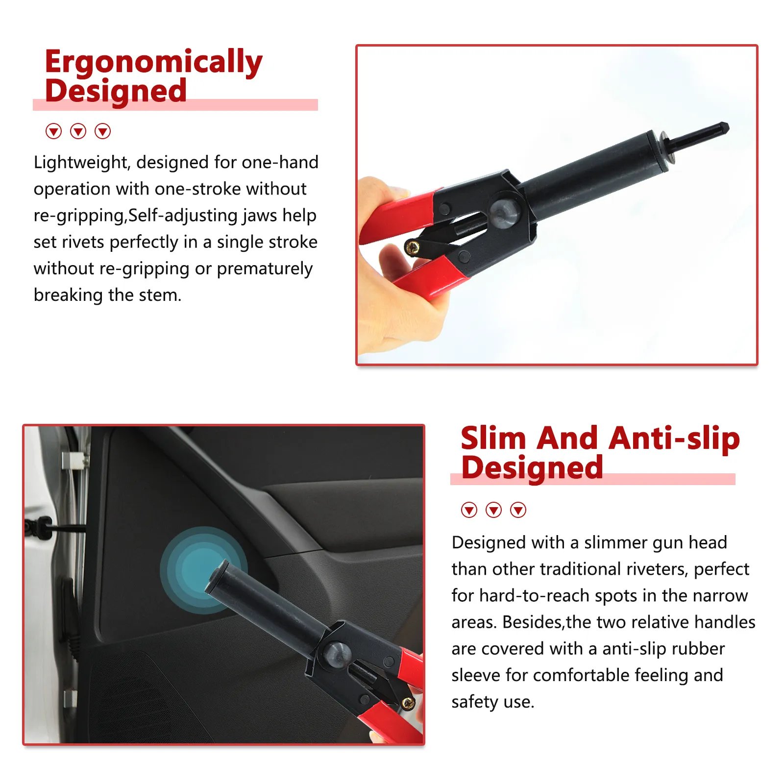 Air Rivet Gun Riveter Gun,Manual Riveter Gun, Gutter Repair Tool,Blind ...