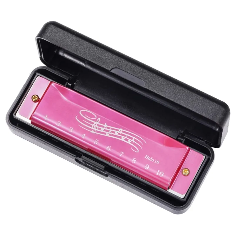 DHgate Harmonica 10 Hole 20 Tone Key C Diatonic Harp Bluesy Jazz Mouth Organ Musical Toy for Learning Musical Instruments