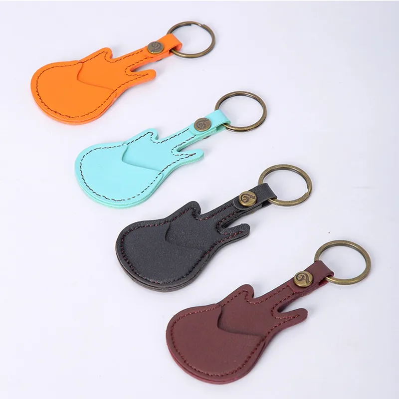 Leather guitar pick case deals