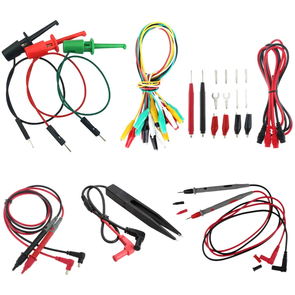 Multimeter Plug Types Professional Banana Plug to Alligator Clip Multimeter Probe Leads for ...