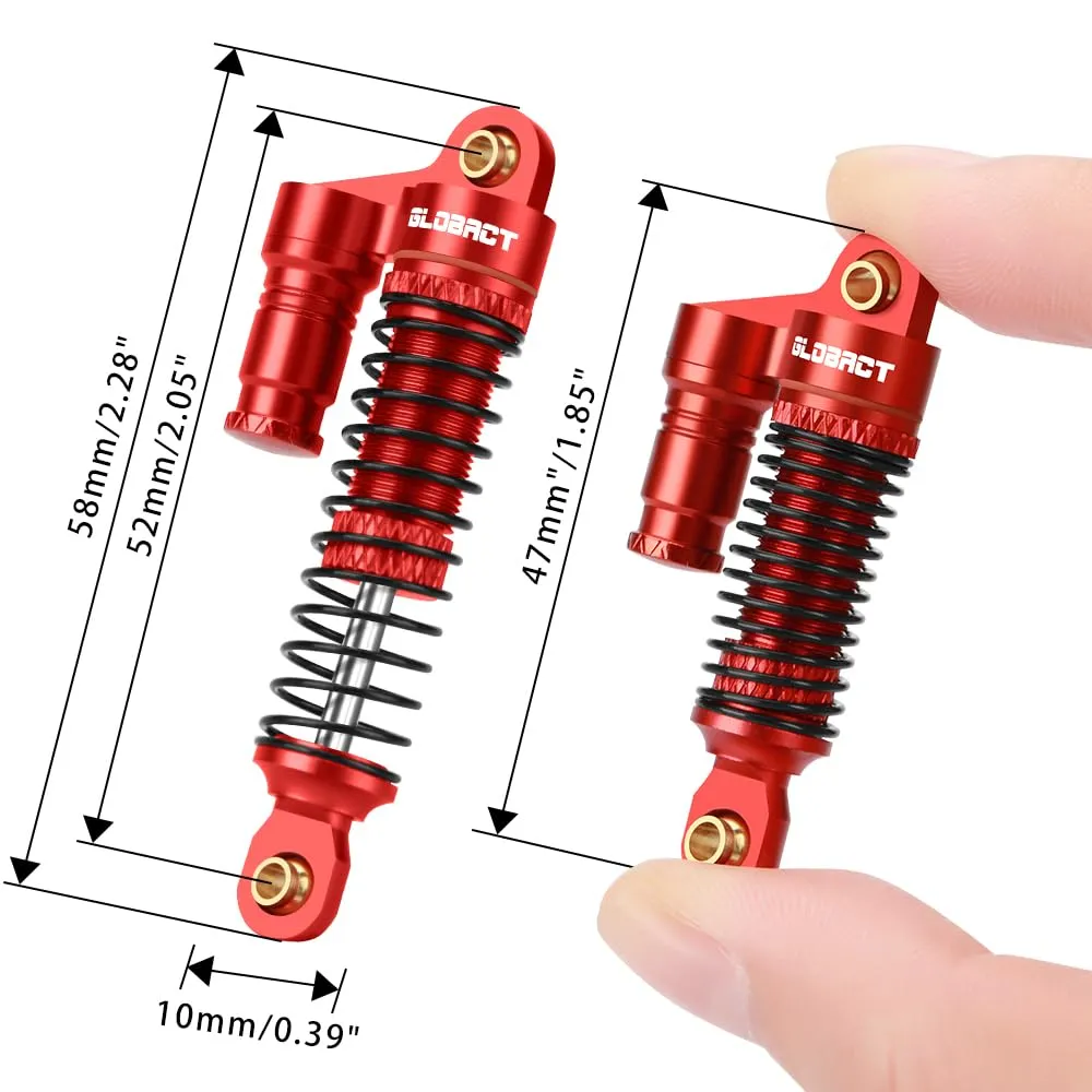 4Pcs 56mm Aluminum Shock Absorbers For TRX4M RC Crawler - Threaded Adjustable Dampers - View #6