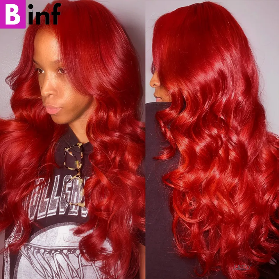 100 Remy Hot Red Body Wave Red Human Hair Wigs Bundles Raw 1 3 4 Bundle With Double Weft Wholesale From Yichu02 26.24 DHgate.Com