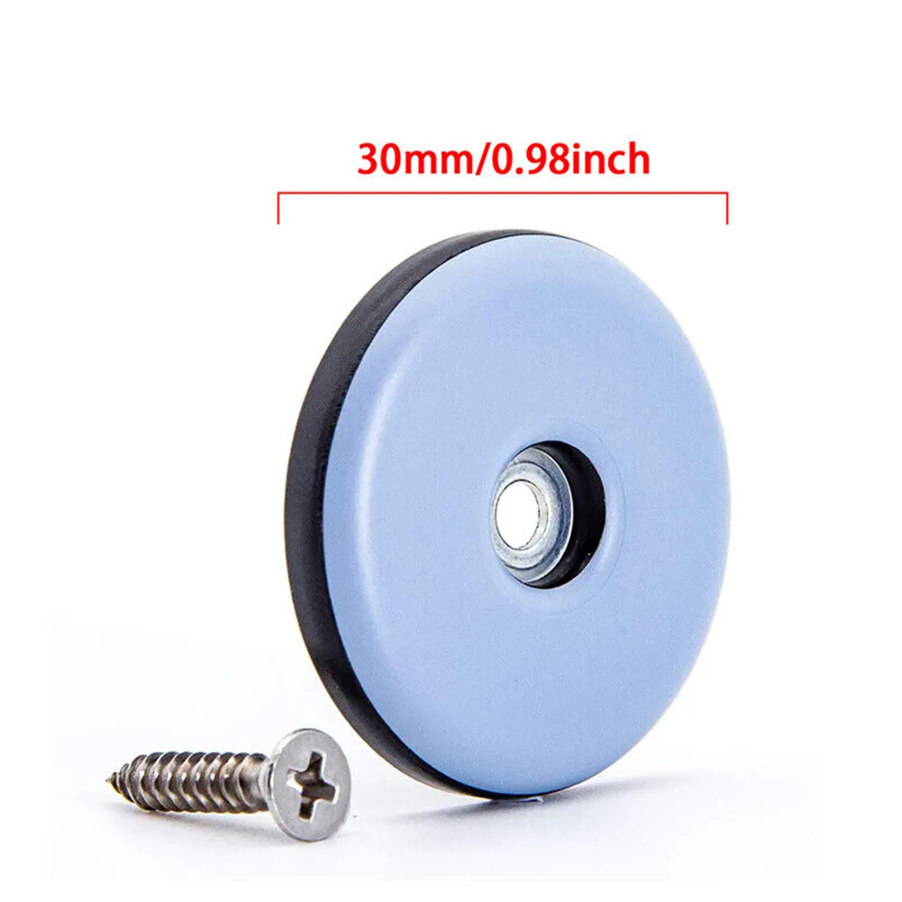Uxcell 20 Pcs Furniture Slider Pads, 0.87 Inch(22mm) PTFE Round Screw-on Furniture Glides Sliders With Screw, Chair Leg Floor Protectors For Carpet