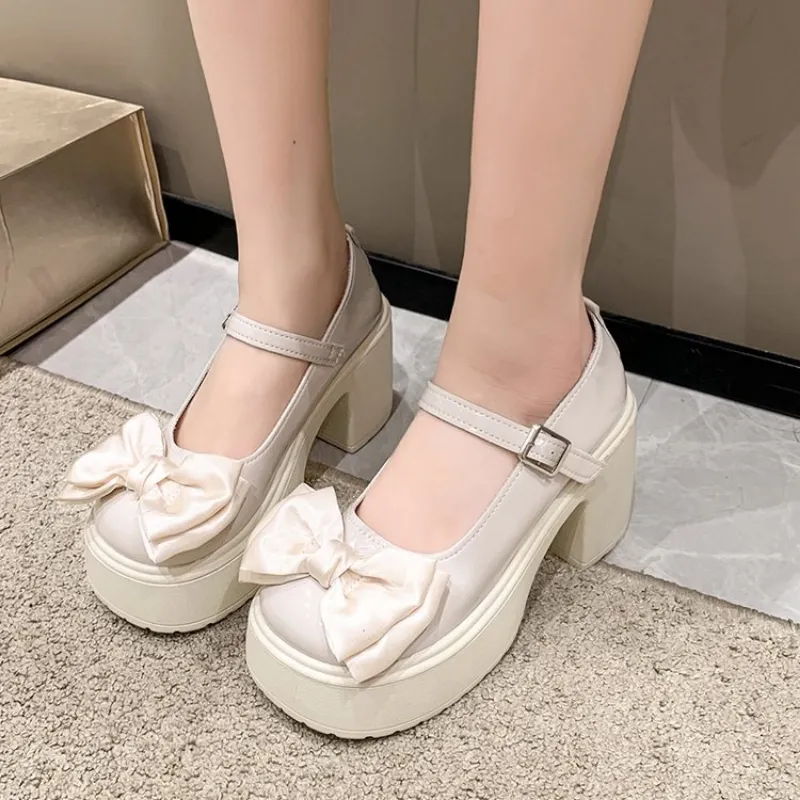 Wholesale Vintage Japanese Style Mary Jane High Heel Platform Mary Jane Shoes For Women White Lolita College Student Mary Jane Shoes 96c3 E179 9b56 At Only 24.38 DHgate.Com
