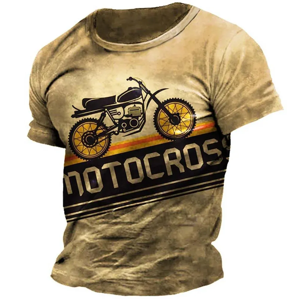 Vintage Motorcycle T Shirts For Men 3D Print Racing Loose Short Sleeve Tops From Ddmyapr 55.63 DHgate.Com