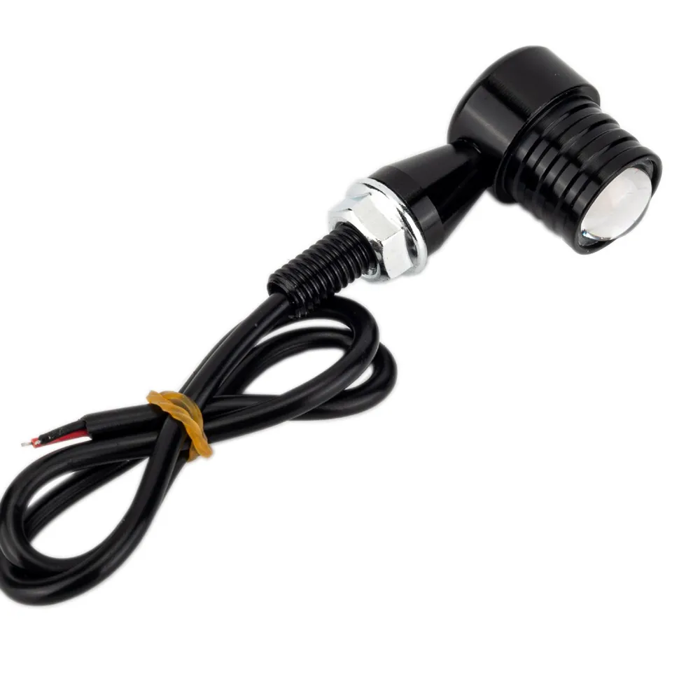 LED-Mafia 2x Mini Universal Indicator Lights – Halogen, Black, ECE, Fits Quad/Moped/Street Bike
