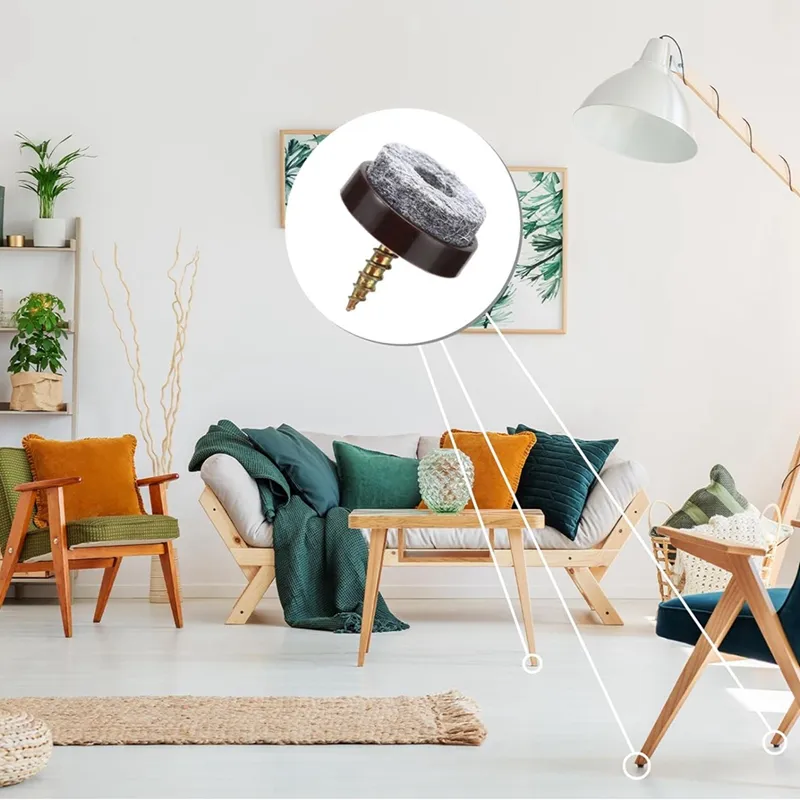 100 Felt Wall Plug Screw On Chair Pads For Furniture Sliders And Leg Protectors Round Wall Plug Screw Chair Glides From Homepro17 18.09 DHgate.Com