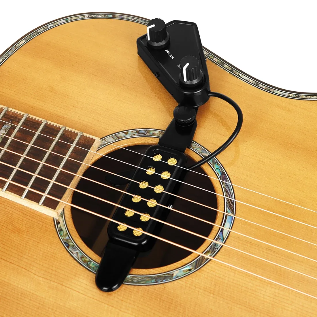 Magnetic Soundhole Pickup Transducer with Cable for Acoustic Guitar Accessories