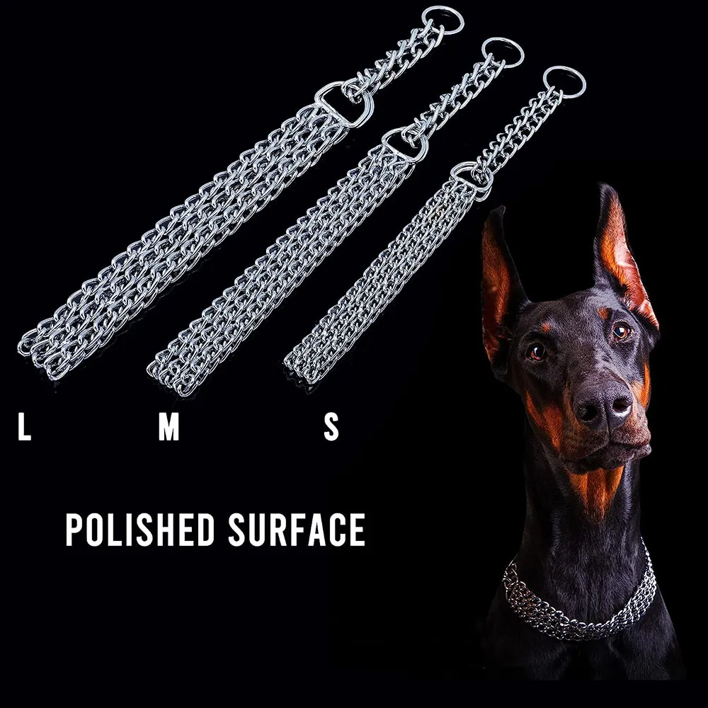 Triple chain dog collar online