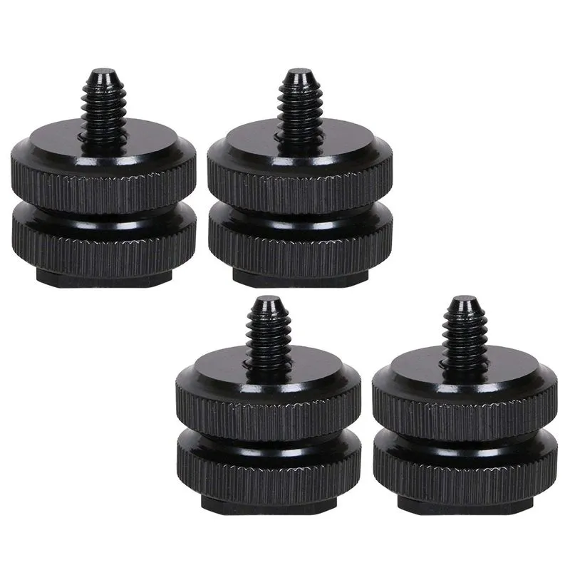 Camera Hot Shoe Mount to 1/4 Inch-20 Tripod Screw Adapter for DSLR ...