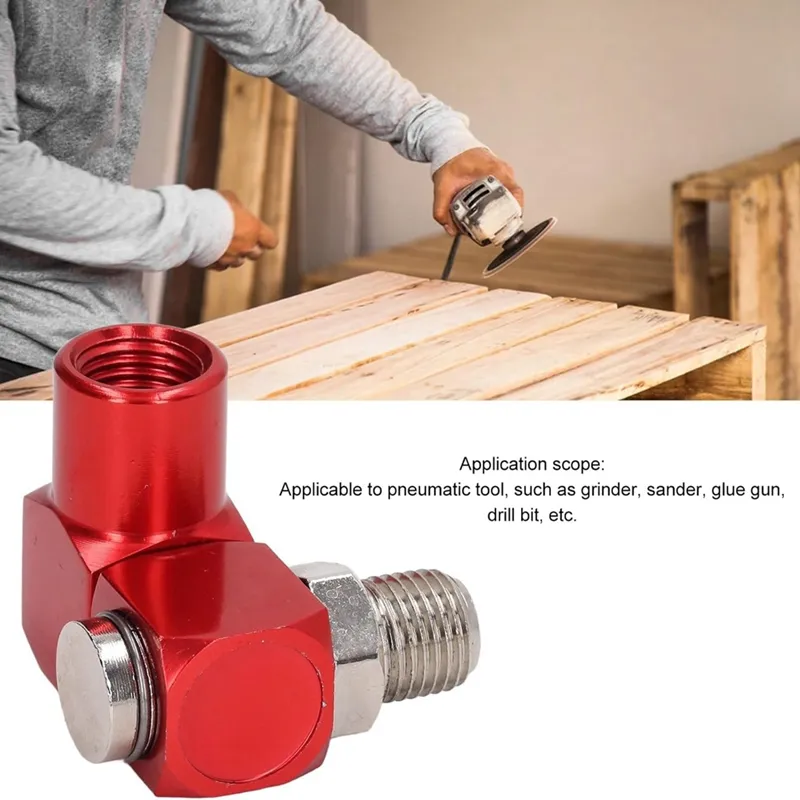 90 Degree Angle Hose Connector, Four Piece 360° Swivel Air Hose Connector Set With 1/4In NPT Industrial Air Fittings For Pneumatic Tools From Homepro12, $25.83