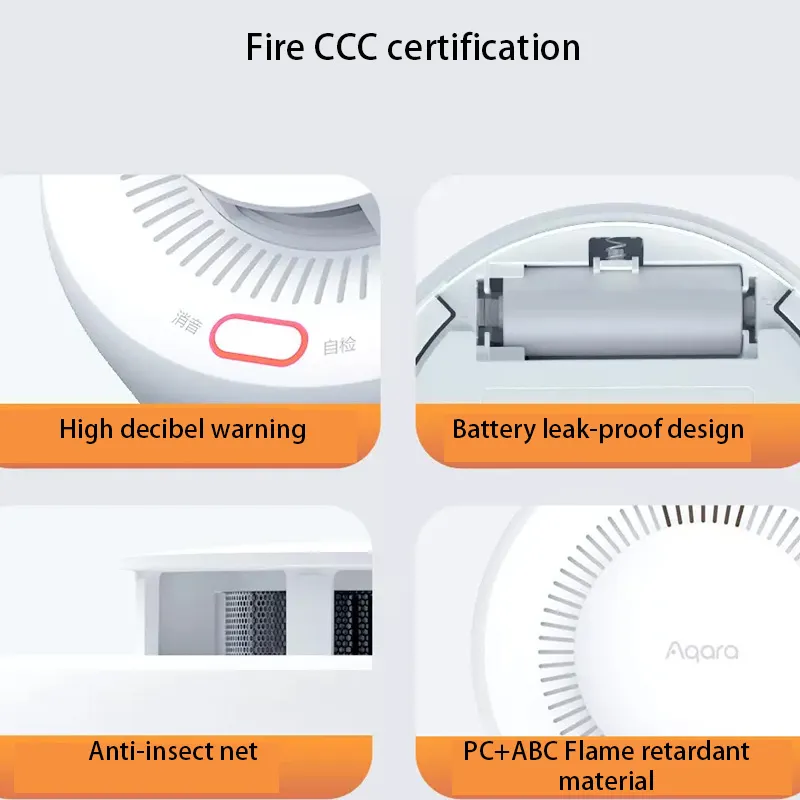 Aqara Smoke Detector Sensor Fire Alarm With Sound Alert Zigbee Home ...