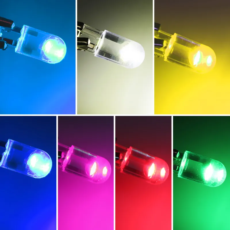 10-Pack COB LED 501 wedge bulb - T10 W5W WY5w 168 501 2825