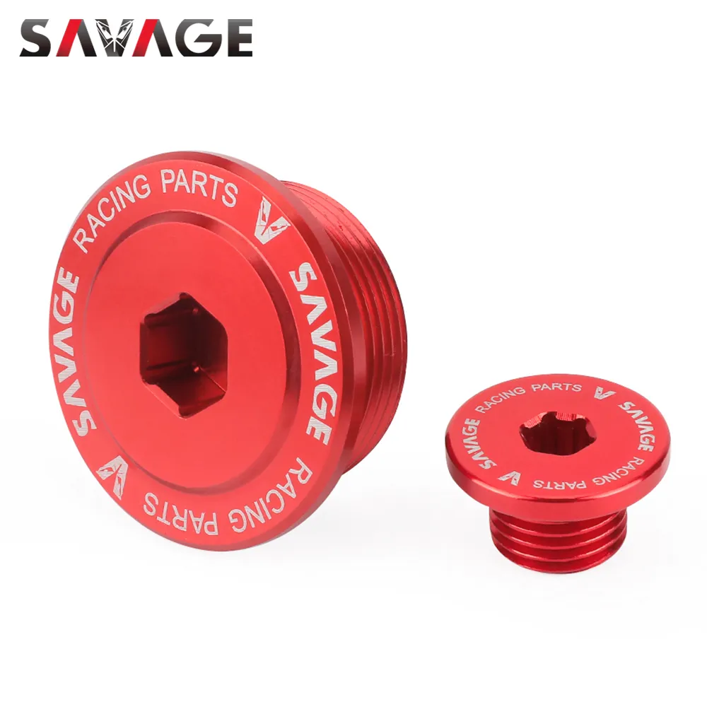 NICECNC Billet Aluminum Crankcase Cover Plugs & Bolts For Honda XR650L 1993-2025 Red