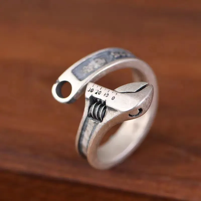 Adjustable Silver Plated Free Keyword Research Tool Wrench Ring For Men Ideal For Motorcycle Bike Riding Hip Hop And Rock Trend Jewelry From Homepro17 3.03 DHgate.Com