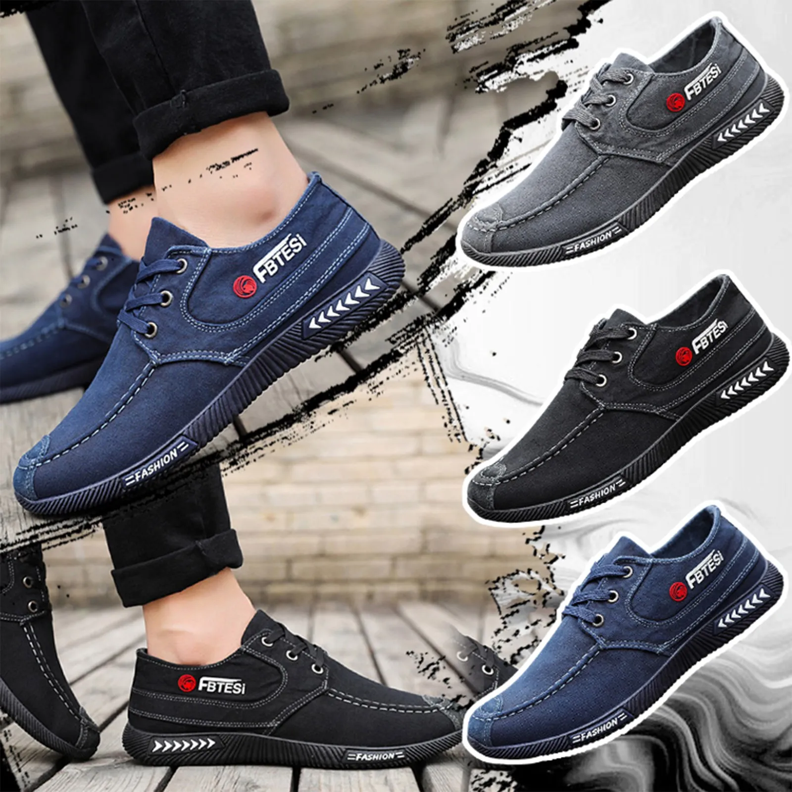 Denim canvas shoes mens shop
