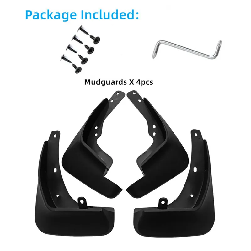 4PCS Mud Flaps Splash Guards Fender Mudguard Kit For KIA K2 Rio 2011-2014 Sedan