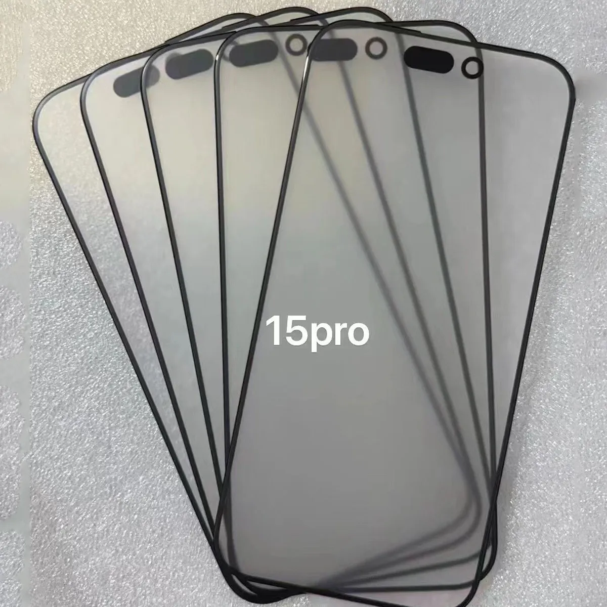 5-Pack Premium OCA Laminated Outer Glass Replacement for iPhone 15 Pro ...