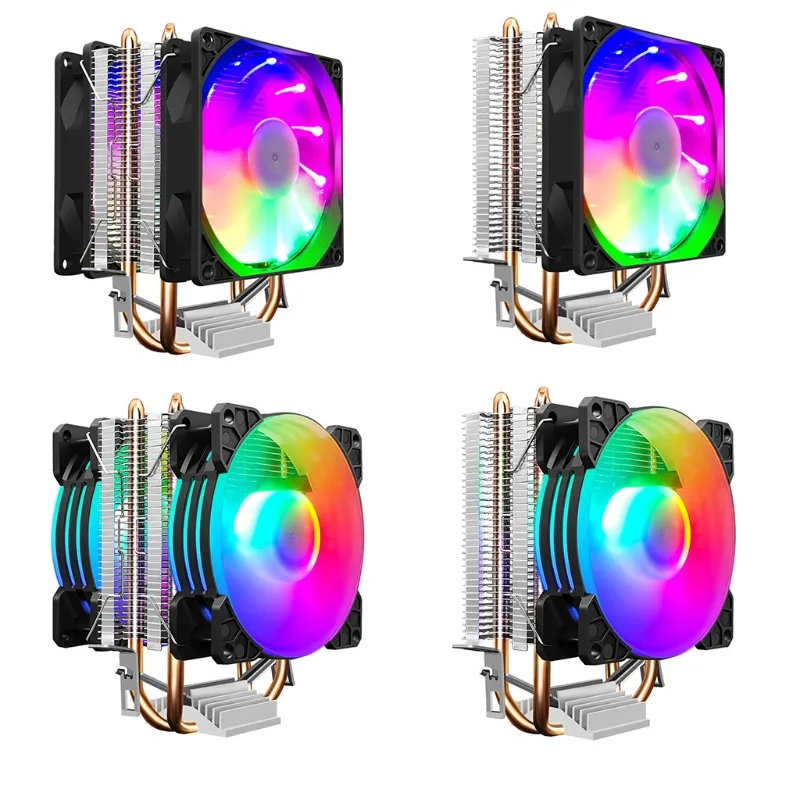 Computer Cooling Fans RGB LED Multicolor Case Radiator Cooler With ...