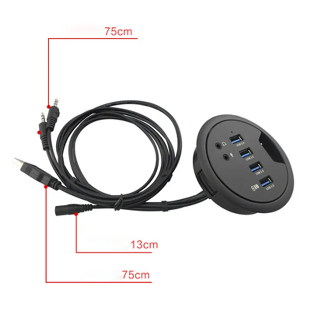 Hub USB 3.0 TOPESEL 3 Porte Con Lettore SD/TF E Indicatore LED - Connettore Tipo C