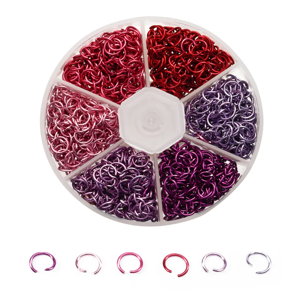 1080Pcs O Ring Connectors 6 Colors Open Jump Ring Set - Foto 3