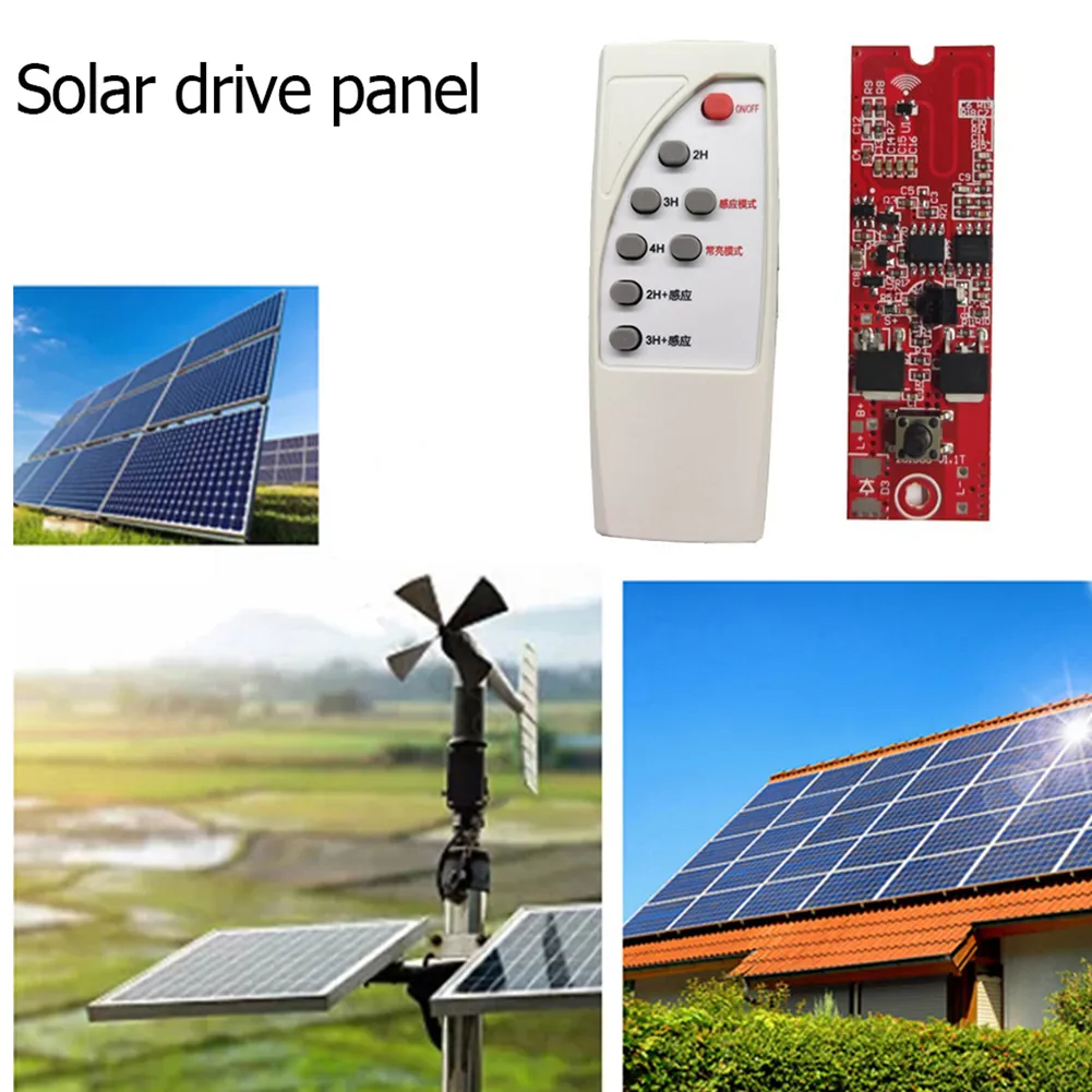 Led Solar Panel Driver Solar Lamp Control Board Remote 3.2V 3.7V LED Driver Panel for Home ...