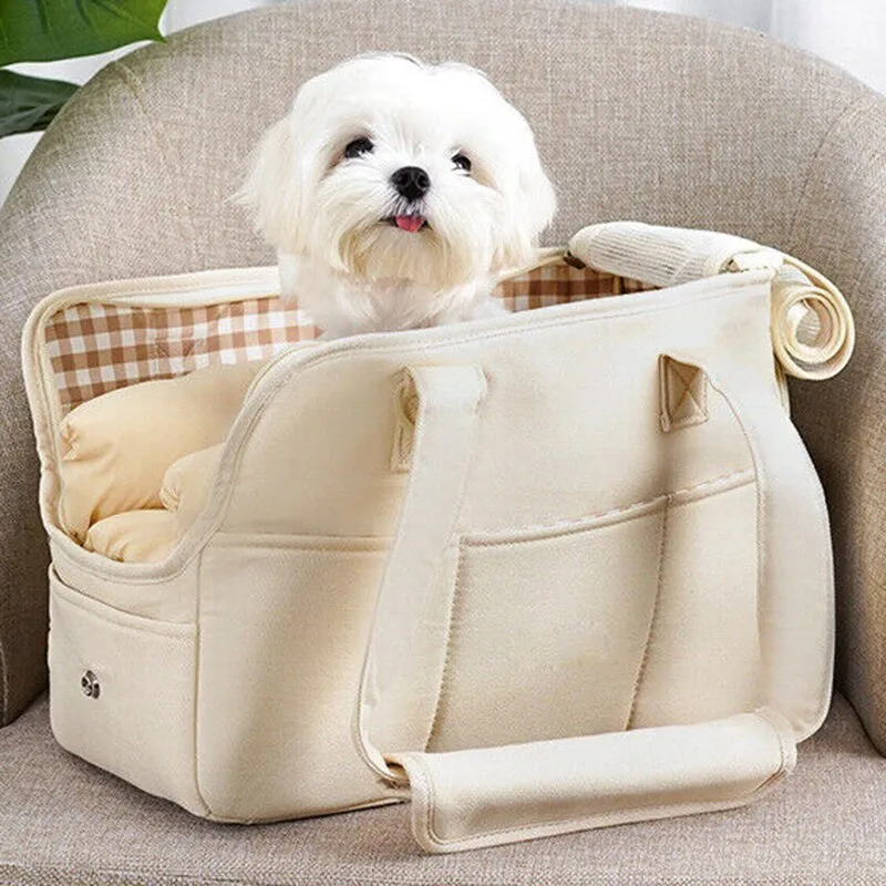 thumbnail image 2 of Puppy Handbag Carrier Soft-Sided Pet Carrier For Small Dogs & Cats - Collapsible Travel Bag With Breathable Mesh Cat Carrier Hard 2 of 9