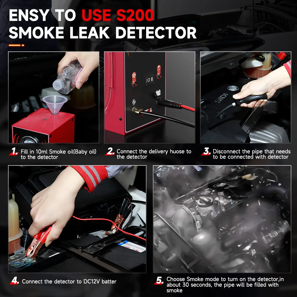 Automotive S300 Smoke Machine EVAP Leak Detector Fuel Pipe Vacuum Leak Automotive S300 Smoke Machine EVAP Leak Detector Fuel Pipe Vacuum Leak