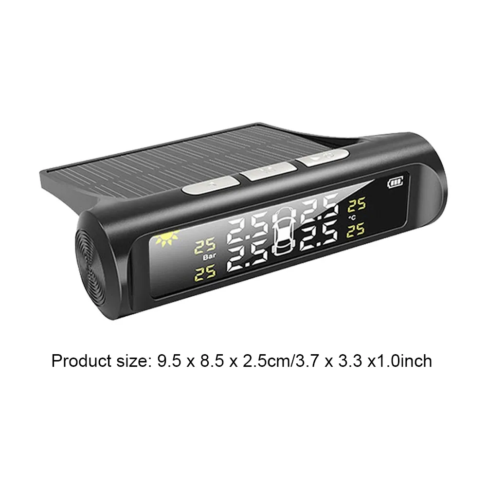 Tpms Tyre Pressure Monitoring System With Detached Bracket 5 Alarm | INDIA - View #6
