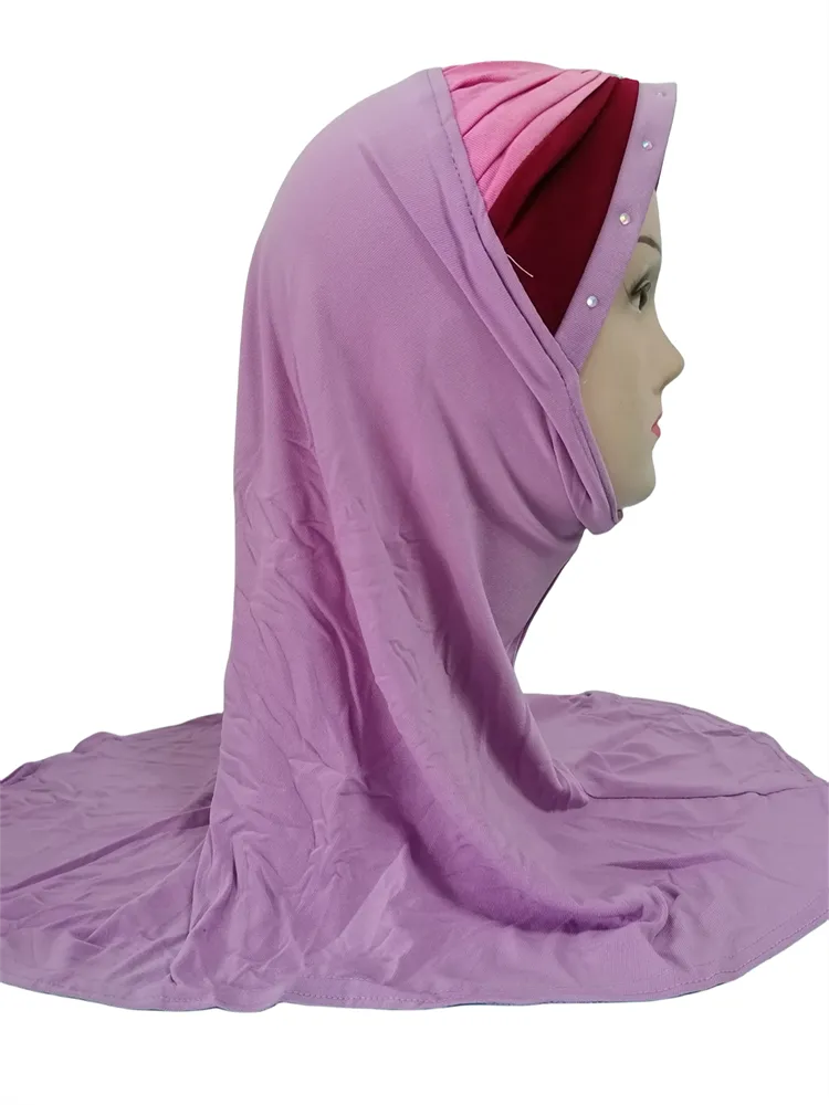 AL AMIRA Hiyab Para Niñas, Bufanda Para Niños, Musulmanes, Cubierta Completa, Para La Cabeza, Oriente Medio, Islámico, Para Niños, Ramadán, Oración, Beige