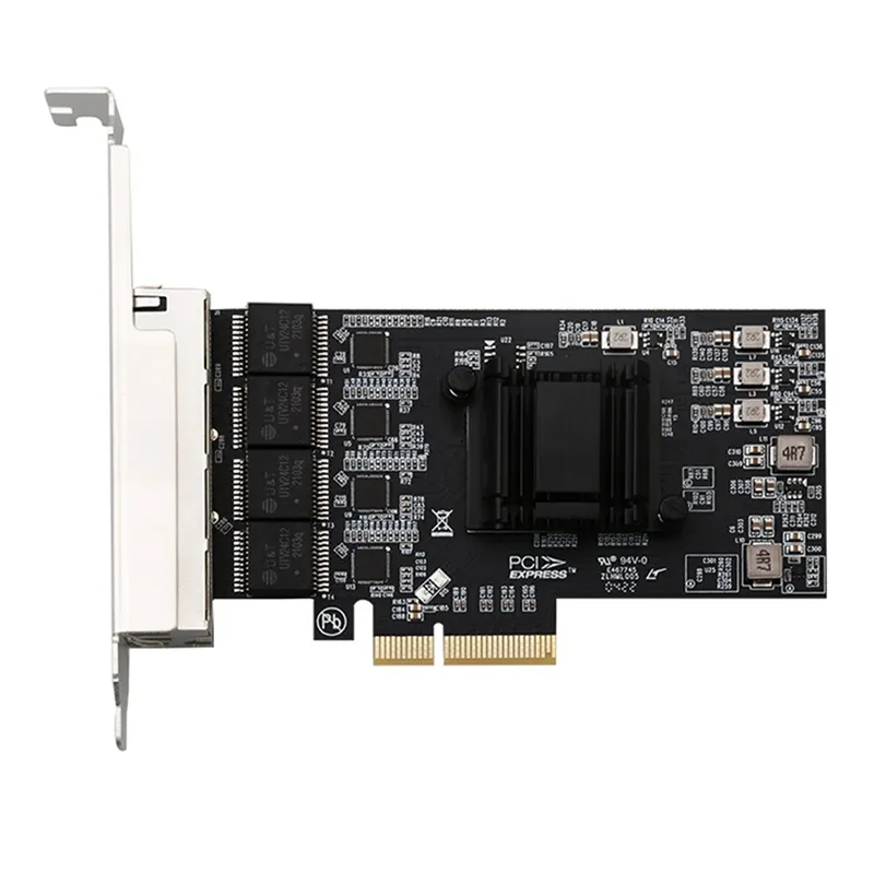 PCIE X4 Gigabit Ethernet Network Card 4 Ports 2.5G Server Network Card RTL8125BG Chip Desktop Computer Adapter Card