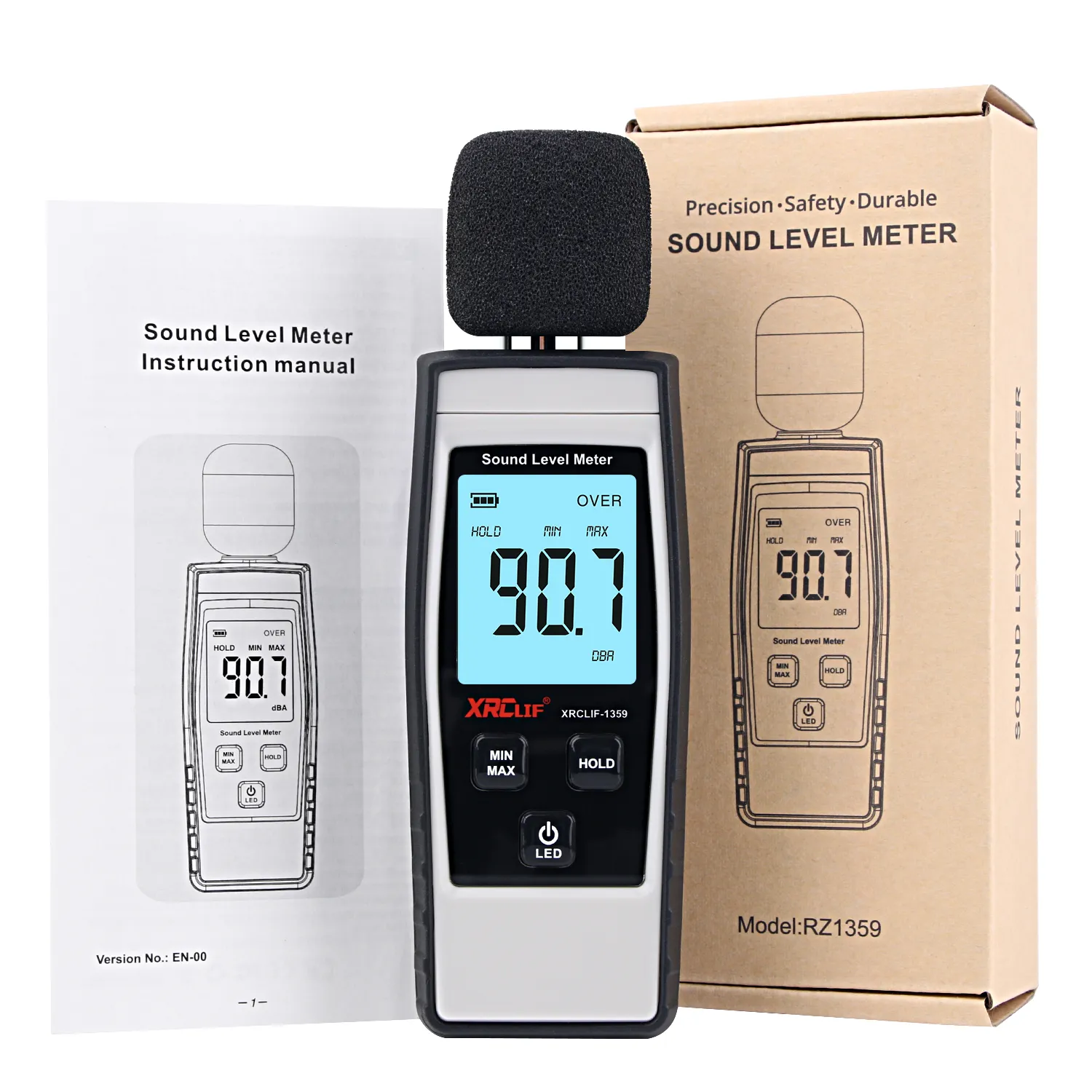 DHgate.com:Digital Sound Meter, XRCLIF Mini Decibel Meter w/ Large ...