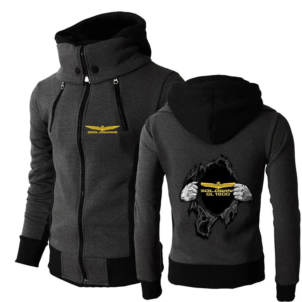 Goldwing Motorcycle Hoodie Double Zipper Design Autumn Long Sleeve Sweatshirt For Men From Ddmyapr 86.43 DHgate.Com