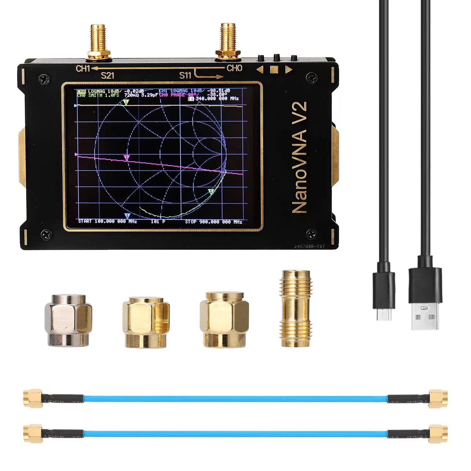 DHgate.com:Upgraded 4.3" LCD NanoVNA Vector Network Analyzer DIY ...