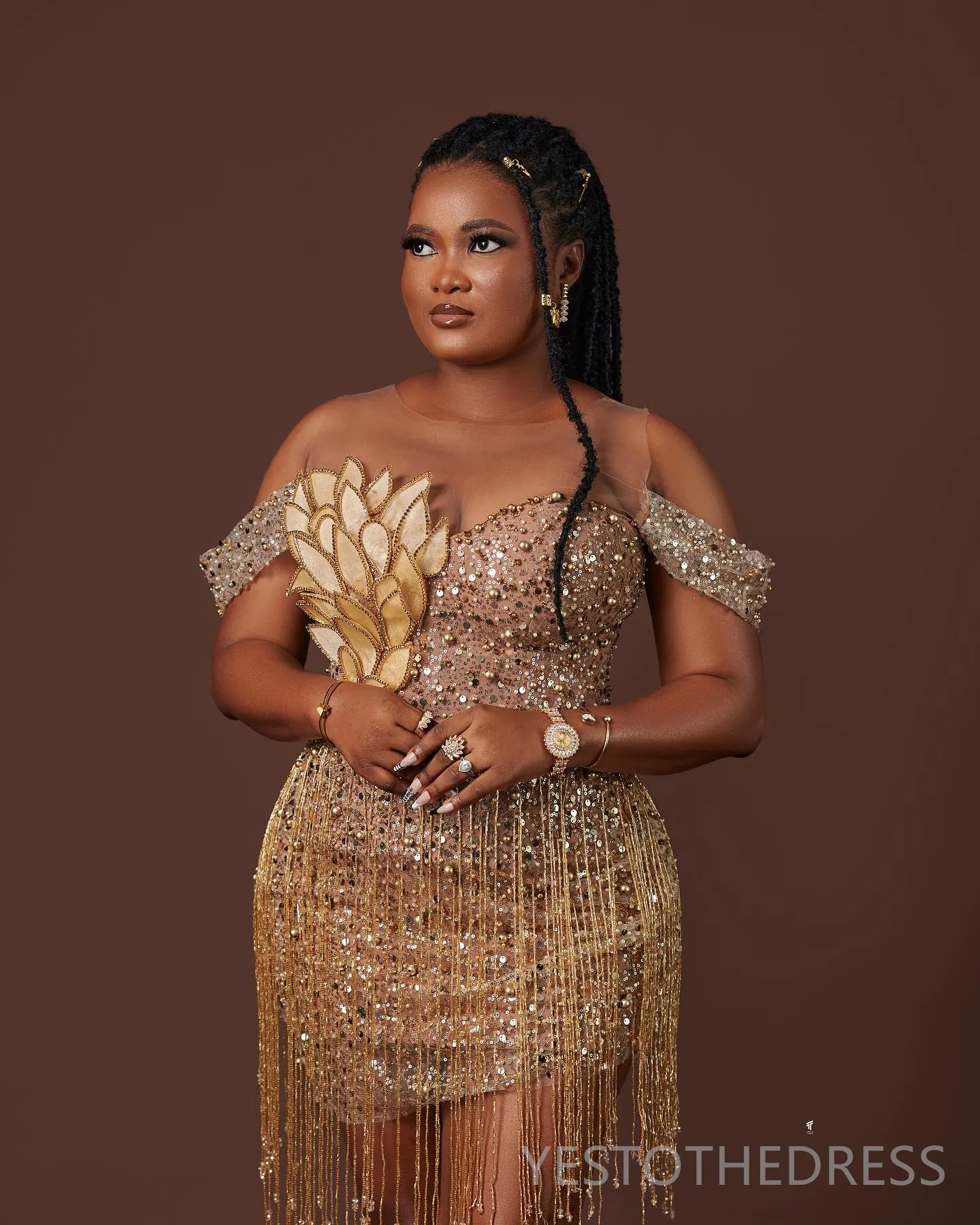 Girls black and gold dress shop
